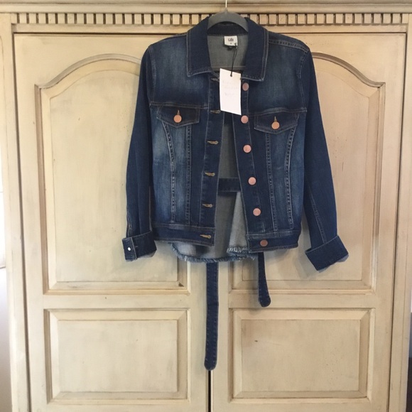 Cabi Denim Jacket with Button Details Size M - Picture 2 of 6